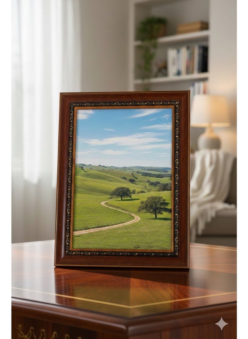 لومينا إطار صورة PVC مقاس A4 ‏21×30 سم – خفيف الوزن ومتين للعرض على الحائط أو الطاولة للصور والشهادات والأعمال الفنية، لون بني داكن - Image 2